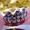 Inel placat cu aur 18k piatra ametist
