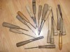 SET DALTI de SCULPTURA ,CUTITE VECHI de SCULPTAT LEMN