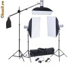 Kit Studio: 3 x Trepied(Boom) + 3 x Blitz Studio + 3 x Softbox 50cm x 70cm + Kit de declansare radio pentru blituri de studio