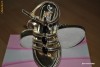 Sandale copii marime 24, noi, model Roberto Cavalli, piele