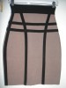 FUSTA  HERVE  LEGER  BRAWN/BLACK  LONG