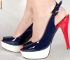 Pantofi/Sandale bleumarin casual dama/dame/femei cu toc (cod W247)