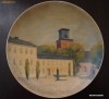 Farfurie decorativa, pictata manual, foarte veche