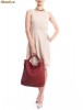 Rochie TinaR bej clasica din in si dantela