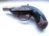 Bricheta pistolet cu design deosebit- jucarie copil din metal cu tragaci lipsa