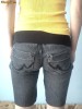 Pantaloni/blugi/jeansi scurti gri dama ( aproape noi)