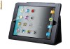 ~Husa CASECROWN din piele neagra SUPERSLIM ELEGANTA cu STAND Apple IPAD2 IPAD 2 + BONUS Folie de protectie ecran si servetel - TRANSPORT GRATUIT