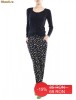 Cardigan TinaR negru cu decolteu rotund