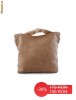 Geanta TinaR bej capuccino cu model impletit