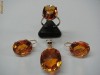 set citrina in aur galben 18k