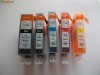SET 5 CARTUSE CU CHIP PT. CANON PIXMA IP600 / IP4600 / IP4700 / MP540 / MP550 / MP620 / MP630 / MP640 / MP860 / MP980 / MP990