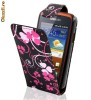 Husa Piele - PLOAIE de FLORI  -   Samsung Galaxy S5690 XCOVER