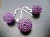SET BIJUTERII ARGINT MODEL GLOB CRISTALE SWAROVSKI MOV