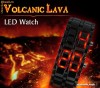 CEAS Lava Iron Samurai Sport Fashion ,negru cu LED Rosu , tip bratara (latime 2 cm)