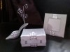 Cutie de bijuterii si cosmetice argintie AVON pt manichiura si machiaj 2 compartimente cu oglinda si accesorii incluse NOUA ambalaj original