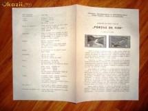 Pliant prezentare PORTILE DE FIER 1965 Romfilatelia foto