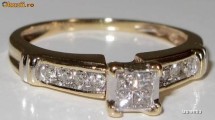 Inel aur montura superba .57ct BRILIANTE si PRINCESS