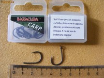Set 10 ace / Carlige crap teflonate Baracuda Classic Boilie nr 2 foto