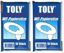 Folii protectoare sterile pentru vasul de toaleta - 2 x 10 buc. foto