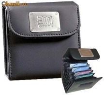 Sony Mini Disc 6-Disc Leatherette* Minidisc Case Nou foto