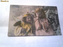 Carte postala - Ingerasi     Circulata 8 ian.1908 foto