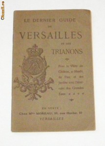 Pliant ghid turistic Versailles si Trianon cca. 1900 foto