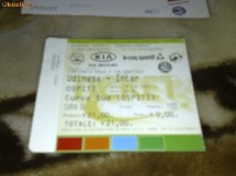 Campionatul Italiei - Bilet meci de fotbal - Udinese - Inter Milan  - 19 febriarie  2005 foto