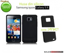 HUSA SILICON NEAGRA + FOLIE CADOU SAMSUNG I9100 GALAXY S2 SII - TRANSPORT GRATUIT