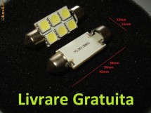 Led leduri auto, C5W Sofit Festoon 6 Smd plafoniera, numere.