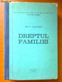 DREPTUL FAMILIEI - ION P. FILIPESCU (1984) foto