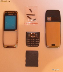 CARCASA/CARCASE NOKIA E51/E 51 SILVER/ARGINTIE HIGH COPY CU GARANTIE TRANSPORT GRATUIT SAU DOAR 9.9 LEI PRIN FAN COURIER+CADOU DE MAXIM 10 LEI foto