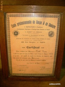Ecole professionnelle de Coupe et de Couture - CERTIFICAT foto