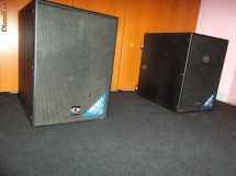 Pereche subwooferi activi DYNACORD aproape noi !! 800W RMS , cu crossover activ PowerMax 230 incorporat!! (SUB800A)