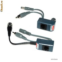 Kit  Balun  Video Audio Power pentru transmisie CCTV pe cablu UTP