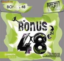 Vand Cartele COSMOTE cu numar BONUS 48 - 5 Ron
