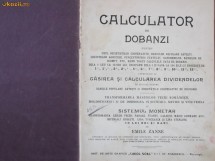 Emile Zanne-Calculator de dobanzi, 1907, cu autograful autorului foto