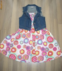 Tinuta DEBENHAMS: Set Rochie cu vesta de blugi 11-13 ani foto
