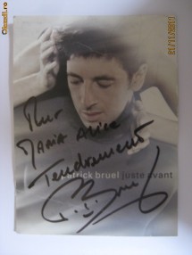 FOTOCOPIE CU AUTOGRAFUL IN ORIGINAL A LUI PATRICK BRUEL foto