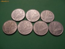 LOT 7 MONEDE 10 LIRE ITALIA DIFERITE foto