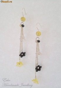Cercei Handmade - Flower Chain (cer00040) foto
