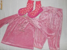 pijama copii/fetite 1/2ani cu botosei/papucei tip mocasini-2 modele foto