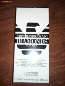 PARFUM ARMANI DIAMONDS 75ml MEN BARBATI NOU SIGILAT AUTENTIC ( TESTER ) foto