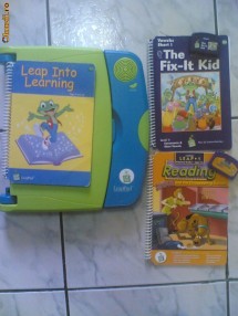 Sistem Leapfrog Leappad + 3 carti care VORBESC IN LIMBA ENGLEZA foto