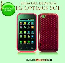 HUSA ROZ GEL - SILICON LG E730 OPTIMUS SOL - TRANSPORT GRATUIT