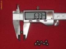 500 bile otel diametrul 6.33 mm ( bile metalice sablat prastie ) foto