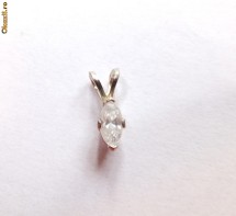 Martisor deosebit Pandant aur masiv de 14kt cuDiamant natural de 0.22 carate foto