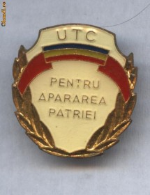 INSIGNA UTC -PENTRU APARAREA PATRIEI -RARA !
