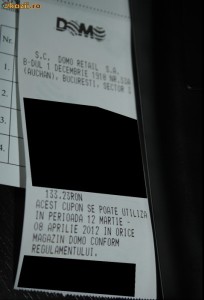 Cupon Voucher Reducere DOMO de 133.23RON