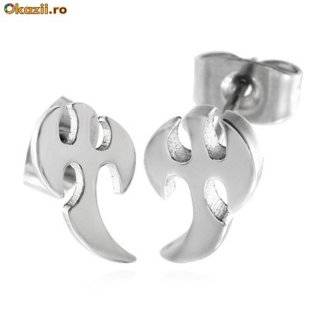 Cercei din inox 6 mm - tribal - cod 125 foto mare