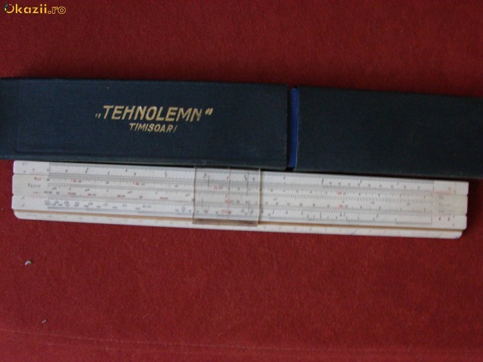 RIGLA DE CALCUL 27 CM TEHNOLEMN CU CUTIE foto mare